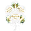 Balony dekoracje komunijne ozdoby na KOMUNIĘ ŚWIĘTĄ IHS biały złoty 6szt